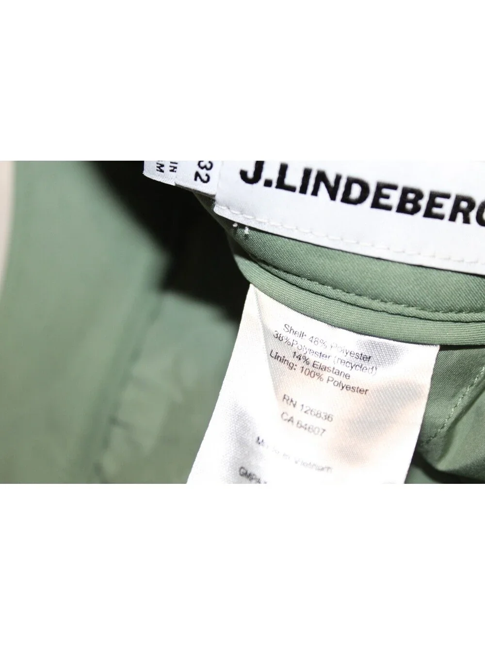 NEW J. Lindeberg Ellott Pant Men's 31 x 32 Golf Casual Hedge Green GMPA15754 NWT